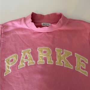 PARKE Pink and Yellow Summerland Mockneck
